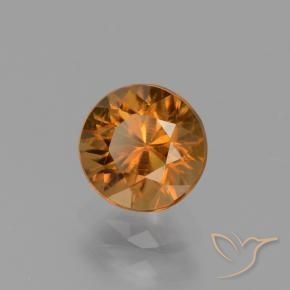 1.68 ct Orange Zircon Stone, Natural Zircon in Diamond-Cut Shape for Sale