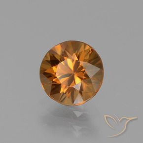 1.43 ct Orange Zircon Stone, Natural Zircon in Diamond-Cut Shape for Sale