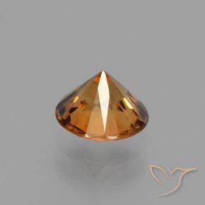 Zircon Gemstone in 6.5 mm (calibrated) Size for Sale, Zircon Stone in Earth Orange Color