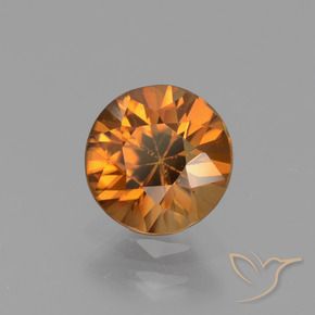 1.57 ct Orange Zircon Stone, Natural Zircon in Diamond-Cut Shape for Sale