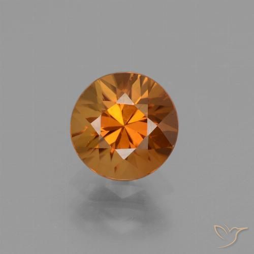 1.77ct Natural Brownish Orange Zircon, Round, VVS-VS