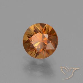 1.77 ct Orange Zircon Stone, Natural Zircon in Diamond-Cut Shape for Sale