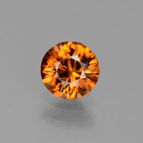 1.41 ct Orange Zircon Gemstone, Zircon Gem in Diamond-Cut Shape for Sale.