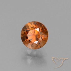 1.60 ct Orange Zircon Stone, Natural Zircon in Diamond-Cut Shape for Sale