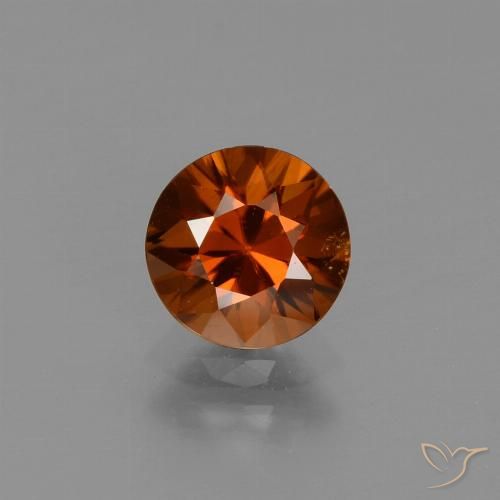 1.49ct Natural Reddish Orange Zircon, Round, VVS