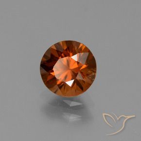 1.49 ct Orange Zircon Stone, Natural Zircon in Diamond-Cut Shape for Sale