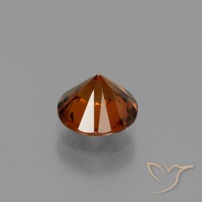 Zircon Gemstone in 6.5 mm (calibrated) Size for Sale, Zircon Stone in Reddish Orange Color