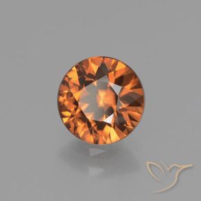 1.50 ct Orange Zircon Stone, Natural Zircon in Diamond-Cut Shape for Sale