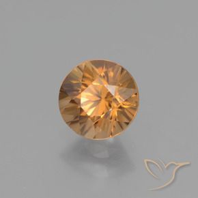 1.31 ct Orange Zircon Stone, Natural Zircon in Diamond-Cut Shape for Sale