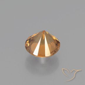 Zircon Gemstone in 6 mm (calibrated) Size for Sale, Zircon Stone in Rust Orange Color