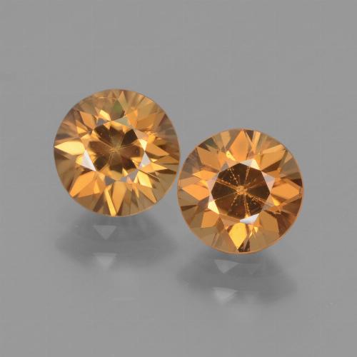 Orange rouille Zircon gemme - 1.5ct Diamant de coupe (ID: 438311)