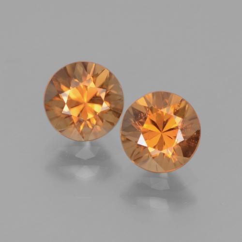 Medium Orange Zircon Gem - 1.3ct Diamond-Cut (ID: 438312)