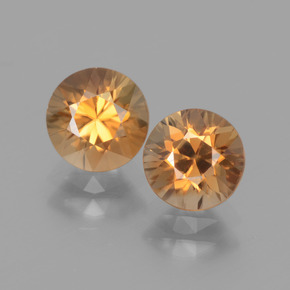 Orange moyen Zircon gemme - 1.6ct Diamant de coupe (ID: 438313)
