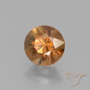 1.68 ct Orange Zircon Stone, Natural Zircon in Diamond-Cut Shape for Sale