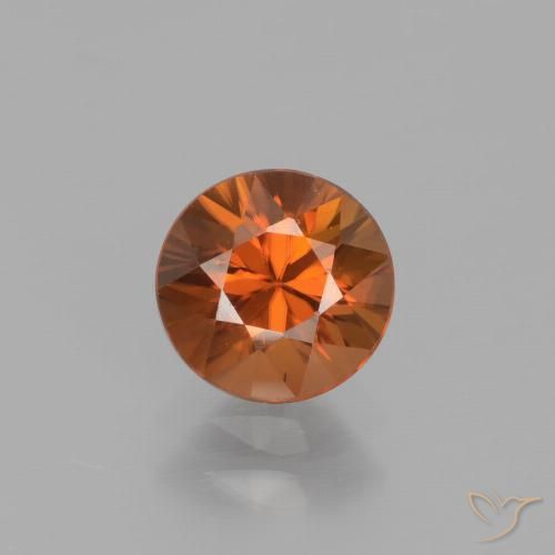 Deep Orange Zircon Gem - 1.4ct Diamond-Cut (ID: 438362)