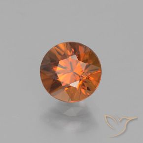 1.42 ct Orange Zircon Stone, Natural Zircon in Diamond-Cut Shape for Sale