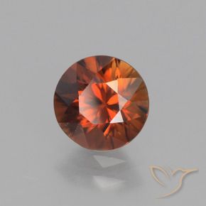 1.71 ct Orange Zircon Stone, Natural Zircon in Diamond-Cut Shape for Sale