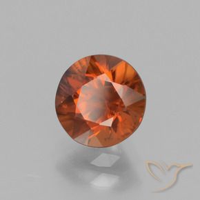 1.71 ct Orange Zircon Stone, Natural Zircon in Diamond-Cut Shape for Sale