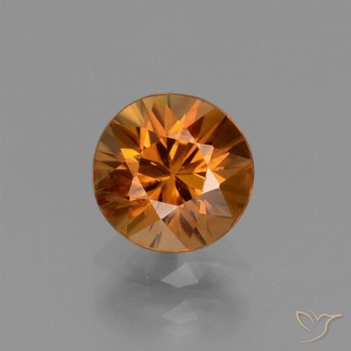 1.37ct Natural Earth Orange Zircon, Round, VS
