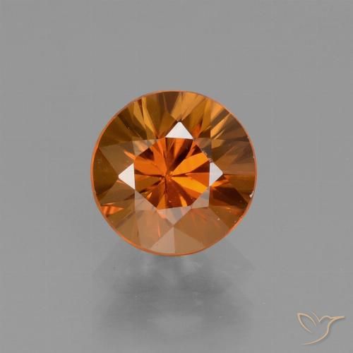 1.46ct Natural Yellowish Orange Zircon, Round, VVS