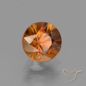 1.46 ct Orange Zircon Stone, Natural Zircon in Diamond-Cut Shape for Sale