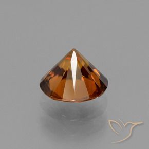 Zircon Gemstone in 6.5 mm (calibrated) Size for Sale, Zircon Stone in Yellowish Orange Color