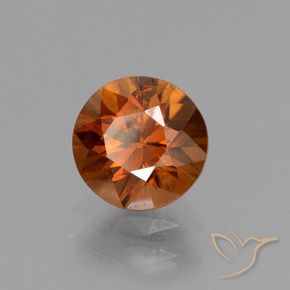 1.49 ct Orange Zircon Stone, Natural Zircon in Diamond-Cut Shape for Sale