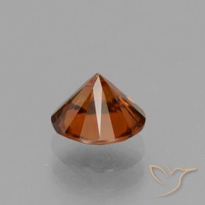 Zircon Gemstone in 6.5 mm (calibrated) Size for Sale, Zircon Stone in Reddish Orange Color