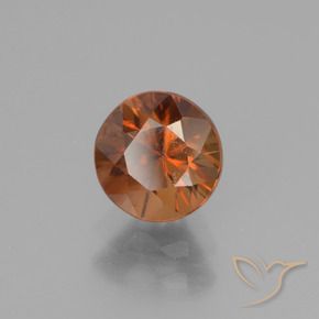 1.35 ct Orange Zircon Stone, Natural Zircon in Diamond-Cut Shape for Sale