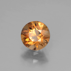 1.22 ct Orange Zircon Stone, Natural Zircon in Diamond-Cut Shape for Sale