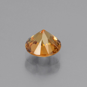 Zircon Gemstone in 6 mm (calibrated) Size for Sale, Zircon Stone in Deep Orange Color