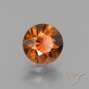 1.69 ct Orange Zircon Stone, Natural Zircon in Diamond-Cut Shape for Sale