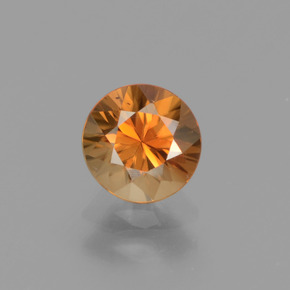 Naranja marrón Circón Gema - 1.3ct Corte Diamante (ID: 438683)