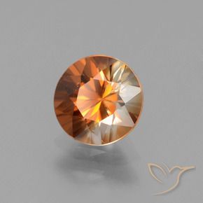 1.47 ct Orange Zircon Stone, Natural Zircon in Diamond-Cut Shape for Sale