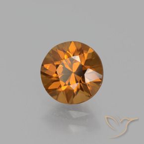 1.63 ct Orange Zircon Stone, Natural Zircon in Diamond-Cut Shape for Sale