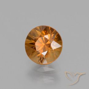 1.51 ct Orange Zircon Stone, Natural Zircon in Diamond-Cut Shape for Sale