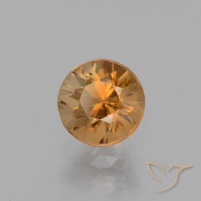 1.67 ct Orange Zircon Stone, Natural Zircon in Diamond-Cut Shape for Sale
