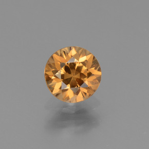 1.26 ct Gold Zircon Gemstone, Zircon Gem in Diamond-Cut Shape for Sale.