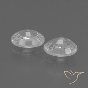 Zircon Gemstones in 7 x 5 mm (calibrated) Size for Sale, Zircon Stones in White Color