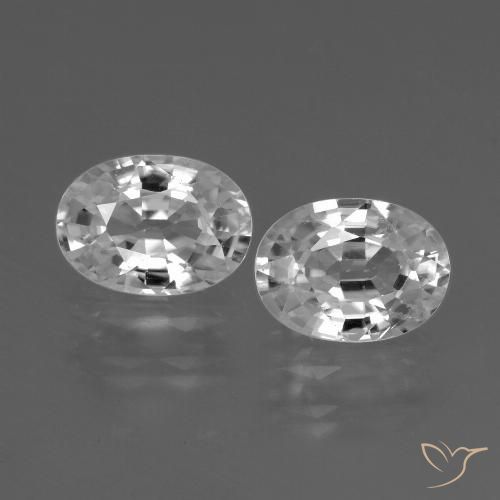 2.69ctw Natural White Zircon, Oval, VVS-VS