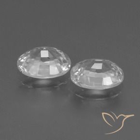 Zircon Gemstones in 7 x 5 mm (calibrated) Size for Sale, Zircon Stones in White Color