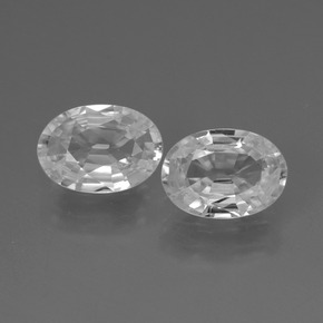 Blanco Circón Gema - 1ct Forma ovalada (ID: 438929)