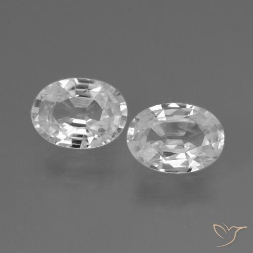 2.03ctw Natural White Zircon, Oval, VS