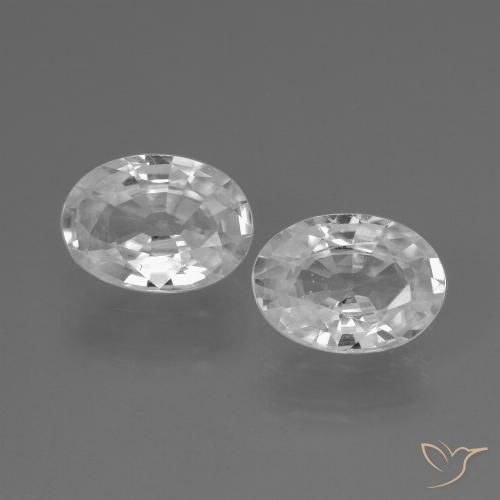 2.27ctw Natural White Zircon, Oval, VVS