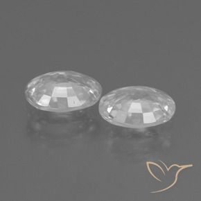 Zircon Gemstones in 7 x 5 mm (calibrated) Size for Sale, Zircon Stones in White Color