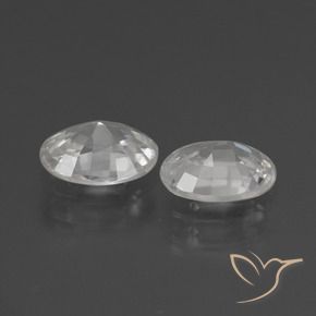 Zircon Gemstones in 7 x 5 mm (calibrated) Size for Sale, Zircon Stones in White Color