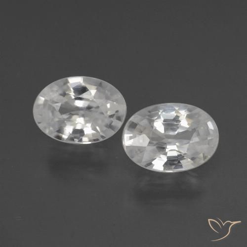 2.17ctw Natural White Zircon, Oval, VS