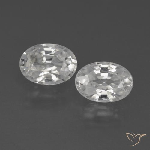 2.22ctw Natural White Zircon, Oval, VVS-VS