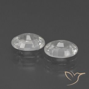 Zircon Gemstones in 7 x 5 mm (calibrated) Size for Sale, Zircon Stones in White Color