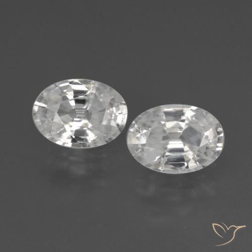 2.20ctw Natural White Zircon, Oval, VS